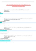 ADVANCED PHARMACOLOGY QUIZ UNIT 5 MN 553- QUESTION AND ANSWERS.