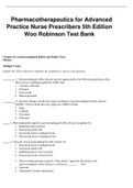 Pharmacotherapeutics for Advanced Practice Nurse Prescribers 5th Edition Woo Robinson Test Bank Chapter 36. Gastroesophageal Reflux and Peptic Ulcer Disease