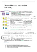 Summary Separation Process Design, wur, BPE20806