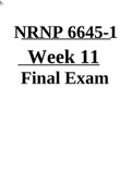 NRNP 6645-1  Week 11 Final Exam 2022