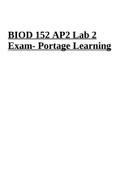 BIOD 152 AP2 Lab 2  Exam- Portage Learning