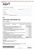 Actual 2024 AQA AS FURTHER MATHEMATICS 7366/2S Paper 2 Statistics Merged Question Paper + Mark Scheme