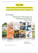 TEST BANK Nutrition Therapy and Pathophysiology 4th Edition, by Marcia Nelms and Kathryn P. Sucher. All Chapters 1-25