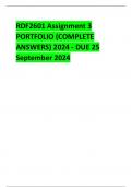 RDF2601 Assignment 3 PORTFOLIO (COMPLETE ANSWERS) 2024 - DUE 25 September 2024