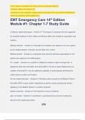 EMT Emergency Care 14th Edition Module #1: Chapter 1-7 Study Guide