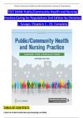 TEST BANK Public/Community Health and Nursing  Practice:Caring for Populations 2nd Edition by Christine  L. Savage, Chapters 1 - 22, Complet