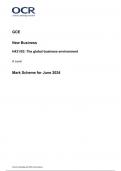 GCE  New Business H431/03: The global business environment A Level Mark Scheme for June 2024