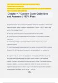 Chapter 17 Custom Exam Questions and Answers | 100% Pass