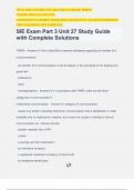 SIE Exam Part 3 Unit 27 Study Guide with Complete Solutions