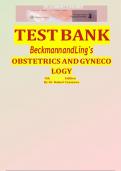 Test Bank For Beckmann and Ling's Obstetrics and Gynecology 9th Edition By Robert Casanova|9781975180577| All Chapters 1-50| LATSET