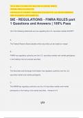 SIE - REGULATIONS - FINRA RULES part 1 Questions and Answers | 100% Pass