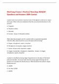 Med Surg 2 Exam 1 Practice/ New (Sep 2024)/87 Questions and Answers 100% Correct