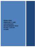 PEDIATRIC PRIMARY CARE 4TH EDITION RICHARDSON TEST BANK A STUDY GUIDE