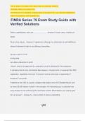 FINRA Series 79 Exam Study Guide with Verified Solutions