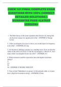 CHEM 121 FINAL COMPLETE EXAM  QUESTIONS WITH 100% CORRECT  DETAILED SOLUTIONS ||  GUARANTEE PASS <LATEST  VERSION> 