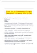 GACE 001, 002 Elementary Education Questions And Answers 100% Verified.