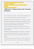 FMB Exam 2 Study Guide with Complete Solutions