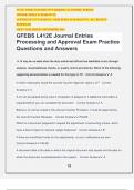 GFEBS L412E Journal Entries Processing and Approval Exam Practice Questions and Answers