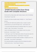 GFEBS Reimbursable Exam Study Guide with Complete Solutions