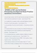 GFEBS L412E Journal Entries Processing and Approval Exam Practice Questions and Answers