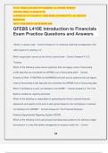 GFEBS L410E Introduction to Financials Exam Practice Questions and Answers