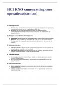 HCI KNO samenvatting voor operatieassistenten!