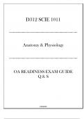 (WGU D312) SCIE 1011 Anatomy & Physiology - OA Readiness Exam Guide - 2024.