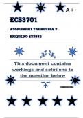 ECS3701 Assignment 2 (COMPLETE ANSWERS) Semester 2 2024 (833935) - DUE 27 September 2024 