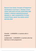 Ryerson Case Study: Concepts of Postpartum and Newborn CareExam 1: Module 2 Exam LATEST 2024 WITH ACTUAL QUESTIONS AND CORRECT VERIFIED ANSWERS/ALREADY GRADED A+ 100% GUARANTEED TO PASS CONCEPTS(ALL WHAT YOU NEED) LATEST EDITION 2024