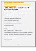 ISQS 2340 Exam 1 Study Guide with Complete Solutions