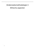 Onderzoeksmethodologie 3 - Etische Aspecten
