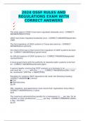 2024 OSSF RULES AND REGULATIONS EXAM WITH CORRECT ANSWERS 	