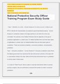 National Protective Security Officer Training Program Exam Study Guide