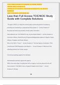 Less than Full Access TCIC/NCIC Study Guide with Complete Solutions