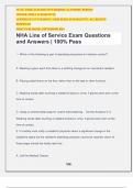 NHA Line of Service Exam Questions and Answers | 100% Pass