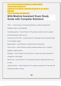 NHA Medical Assistant Exam Study Guide with Complete Solutions