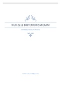 NUR 2212 BIOTERRORISM EXAM