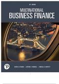 Test Bank for Multinational Business Finance 16th Edition By (Eiteman/Stonehill/Moffett), ISBN: 9780137496013, All 18 Chapters Covered, |Complete  Solution |Guide  A+.