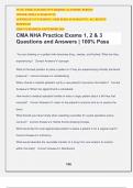 CMA NHA Practice Exams 1, 2 & 3 Questions and Answers | 100% Pass