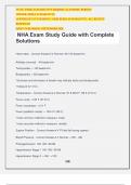 NHA Exam Study Guide with Complete Solutions