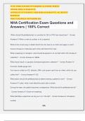 NHA Certification Exam Questions and Answers | 100% Correct