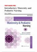 Test Bank for Introductory Maternity and Pediatric Nursing 4th Edition Hatfield