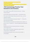 PSI Cosmetology Practice Test Questions and Answers