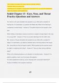 Seidel Chapter 13 - Ears, Nose, and Throat Practice Questions and Answers