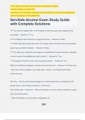 ServSafe Alcohol Exam Study Guide with Complete Solutions