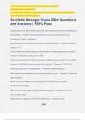 ServSafe Manager Exam 2024 Questions and Answers | 100% Pass