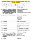 ATI Skills Module 3.0 Virtual Scenario: Nutrition Exam with Verified Answers