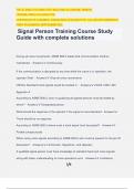 Signal Person Training Course Study Guide with complete solutions