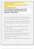 TCIC/TLETS Full Access with CCH Recertification Test Questions and Answers | 100% Pass