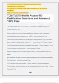 TCIC/TLETS Mobile Access RE- Certification Questions and Answers | 100% Pass